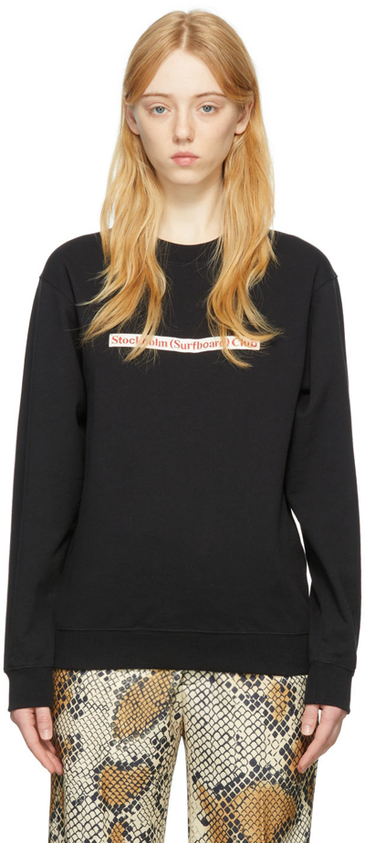 Stockholm Surfboard Club Black Cotton Sweatshirt