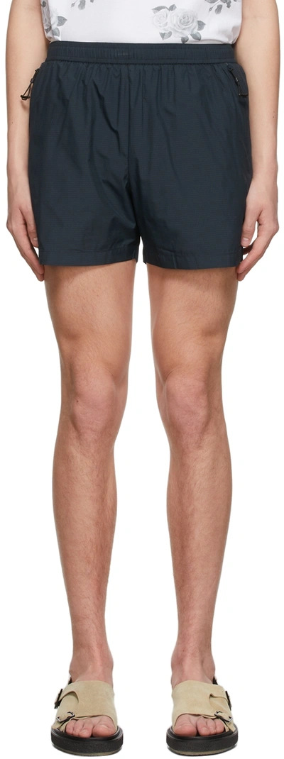 Soulland Navy Polyester Mateo Swim Shorts