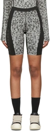44 Label Group Black & Grey Teeth Cycling Shorts In Black / All Over Pri