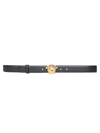 Versace Palazzo Leather Belt In Black