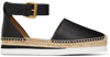 SEE BY CHLOÉ BLACK LEATHER GLYN ESPADRILLES