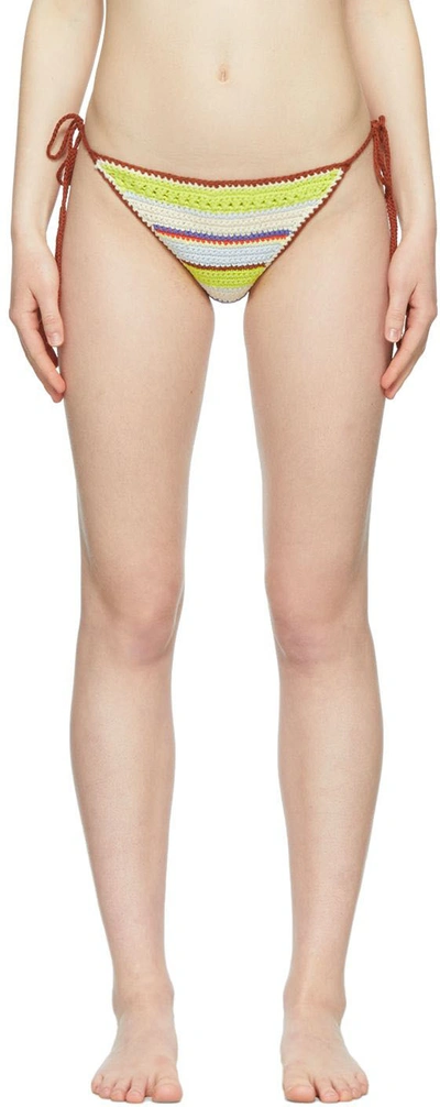 Ganni Multicolor Cotton Bikini Bottom