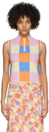 Stine Goya Vilda Knit Blouse In Check In 1213 Checks