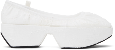 Cecilie Bahnsen Alexandra Platform Ballerina Shoes In White