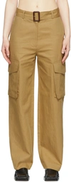 Drae Beige Linen Trousers In Beige