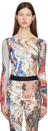 Marine Serre White Second Skin T-shirt In 10 Archive Print Mel