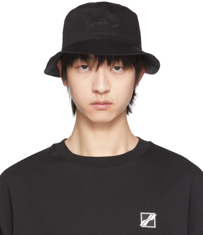 We11 Done Black Hotfix Star Bucket Hat