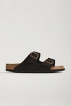 Birkenstock Black Suede Soft Footbed Arizona Sandals