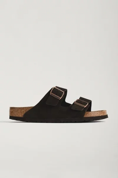 BIRKENSTOCK ARIZONA SOFT FOOTBED SANDAL IN DARK BROWN AT URBAN OUTFITTERS