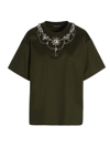 Dolce & Gabbana Crystal-embellished Short-sleeved T-shirt In Green