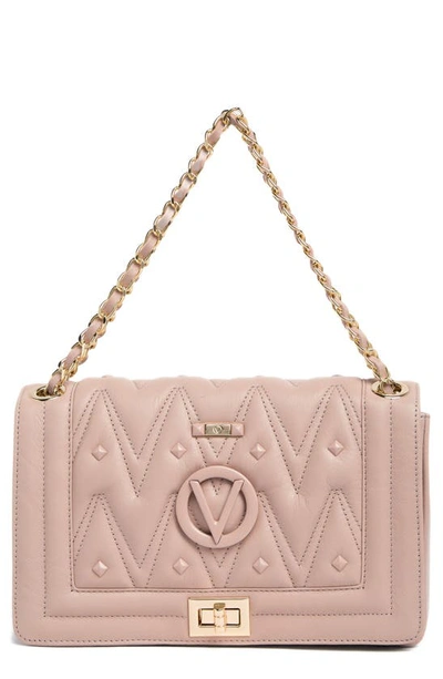 Valentino By Mario Valentino Alice Quilted Shoulder Bag In Nude