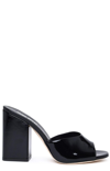 Paris Texas 100mm Patent-finish Sandals In Black