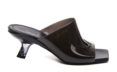Vic Matie Shiny Slip-on 70mm Shoes In Black