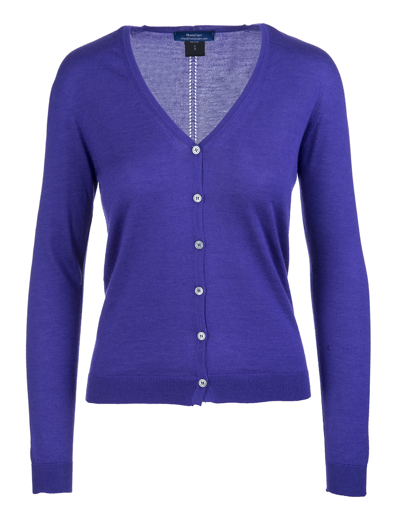 Fedeli Violet Fine Wool Woman Cardigan
