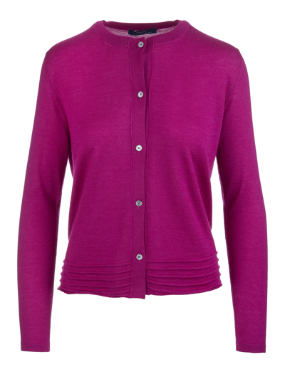 Fedeli Wine Roundneck Cardigan