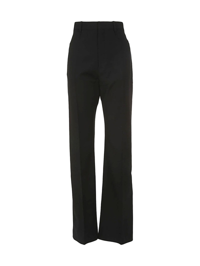 Jacquemus Le Pantalon Sauge Wool Twill High Pants In Nero