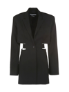 Jacquemus 'la Robe Bari' Black Single-breasted Jacket With Cut-out In Black