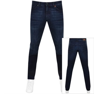 Boss Casual Boss Taber Tapered Fit Dark Wash Jeans Navy