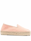 Manebi Braided-raffia Sole Espadrilles In Pink
