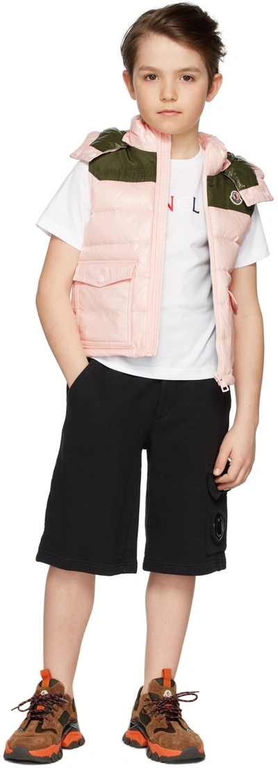 Moncler Kids Pink & Green Down Genichi Vest