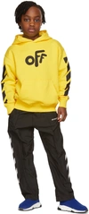 OFF-WHITE KIDS YELLOW ROUNDED ARROWS HOODIE