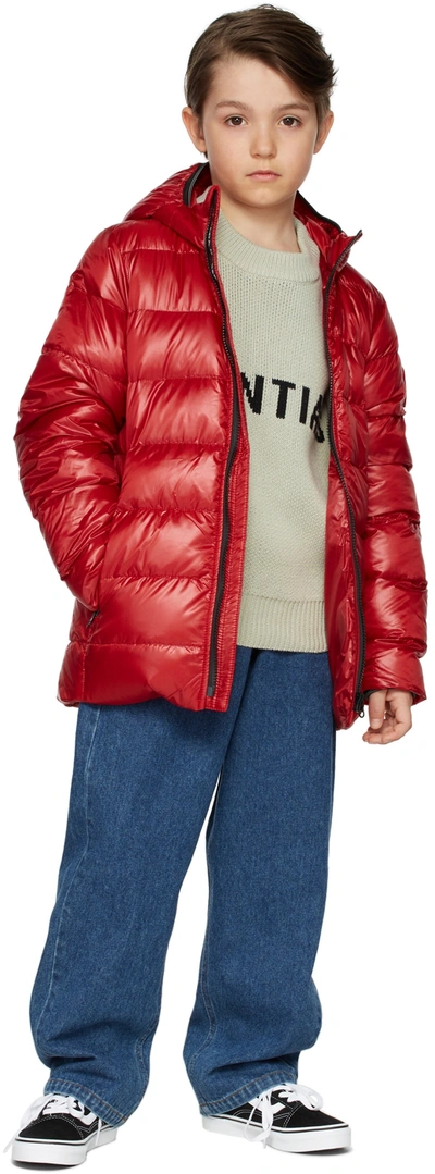 Canada Goose Kids Red Down Crofton Hoody Jacket ModeSens