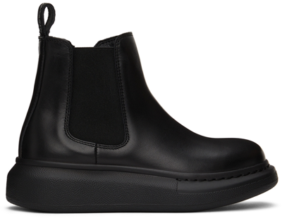 Alexander Mcqueen Kids Black Hybrid Chelsea Boots