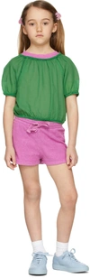 LONGLIVETHEQUEEN KIDS PINK TERRY SHORTS