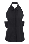Max Mara Pianoforte Cotton Top In Black