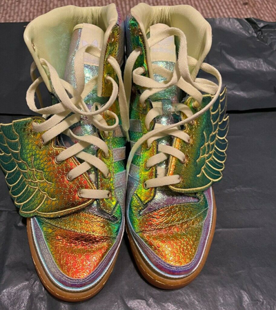 Pre-owned Adidas Originals Orange Adidas Js Jeremy Scott Foil Wings Size 11  (rare) | ModeSens