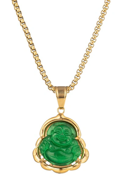 Eye Candy Los Angeles Buddha Pendant Necklace In Gold