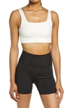 Girlfriend Collective Off-white Tommy Sports Bra In Ivory