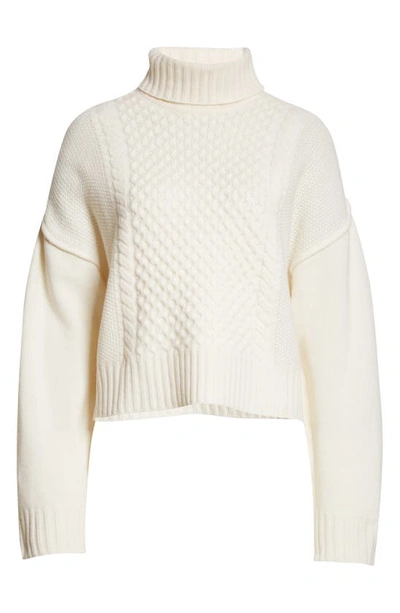 Atm Anthony Thomas Melillo Turtleneck Wool Jumper In Alabaster