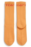 Carhartt Logo-intarsia Socks In Yellow