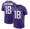 NIKE NIKE JUSTIN JEFFERSON PURPLE MINNESOTA VIKINGS NAME & NUMBER T-SHIRT