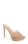 Gianvito Rossi Betty Platform Sandal In Praline/ Peach