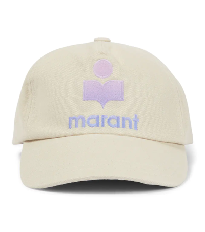 Isabel Marant Tyron Logo-embroidered Cotton Baseball Cap In Violet