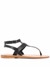 Kjacques K.jacques Kepri Flat Sandals Shoes In Black