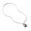 John Hardy Sterling Silver Bamboo Double Rectangle Textured Pendant Necklace, 26 In Sterling Silver