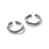 John Hardy Bamboo Striated Hoop Earrings In Sterling Silver