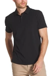 Cuts Trim Fit Cotton Blend Polo In Black