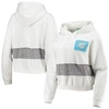 REFRIED APPAREL REFRIED APPAREL WHITE MIAMI DOLPHINS SUSTAINABLE CROP DOLMAN PULLOVER HOODIE