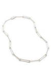 Monica Vinader Alta Long Link Necklace In Metallic