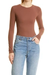 Alix Nyc Leroy Stretch-jersey Thong Bodysuit In Cocoa