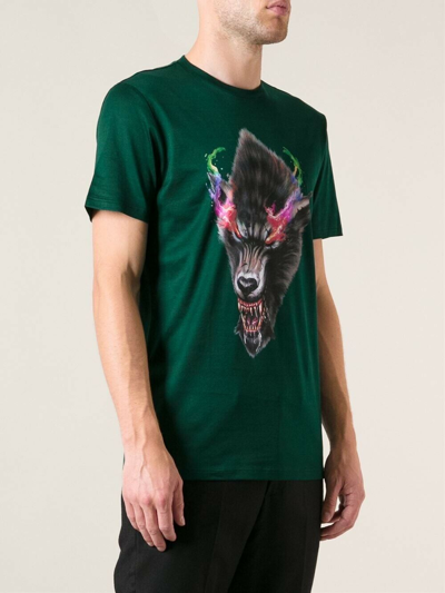 Pre-owned Lanvin 100% Authentic  Green Wolf T-shirt  L