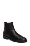 Stuart Weitzman Gobi Leather Bootie In Black