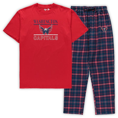 Concepts Sport Men's Red Washington Capitals Big And Tall Lodge T-shirt And Pants Sleep Set