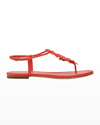 Kate Spade Primrose Leather Thong-toe Sandals In Magma
