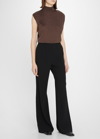 Kobi Halperin Adrian Silk-blend Straight Leg Pants In Black