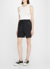 R13 Distressed Knit Cropped Tank Top In Ecru